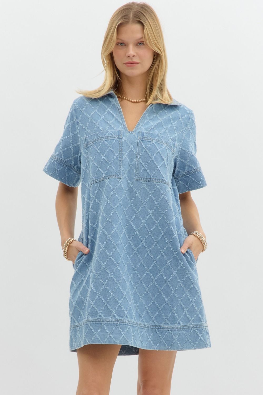 Denim Distressed Dress