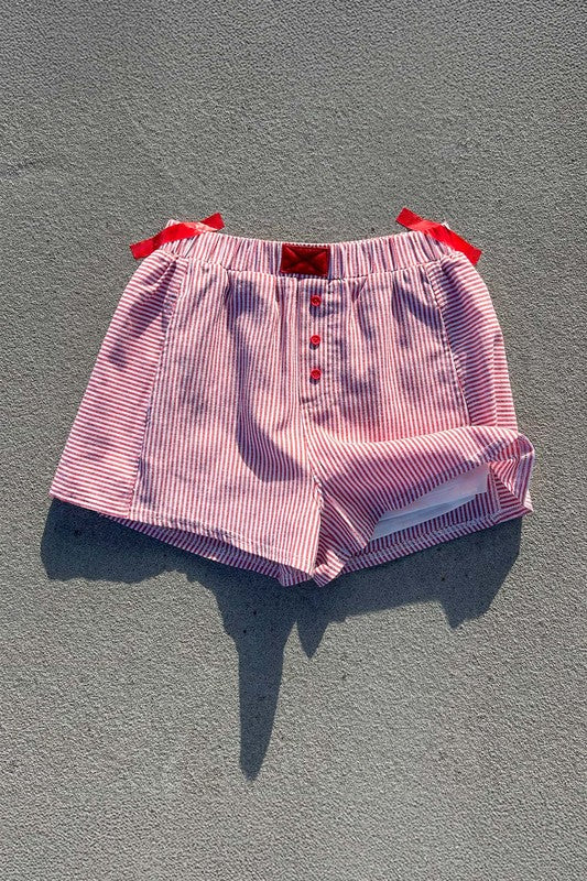 Seaside Red Stripe Shorts