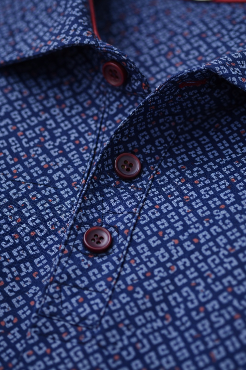 Oakton Geo Triangle Print Polo