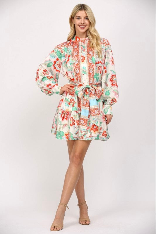 Satin Bloom Dress