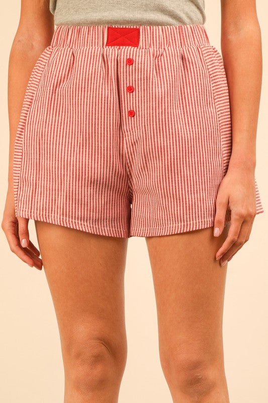 Seaside Red Stripe Shorts