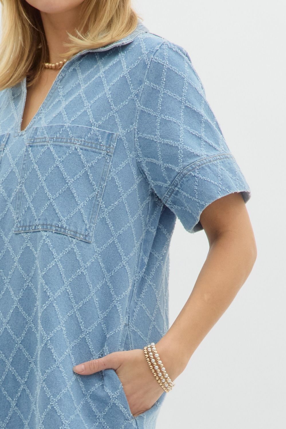 Denim Distressed Dress