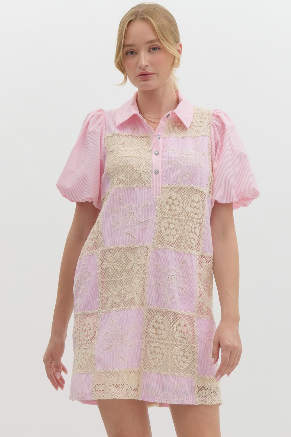 Sweetheart Patchwork Dress