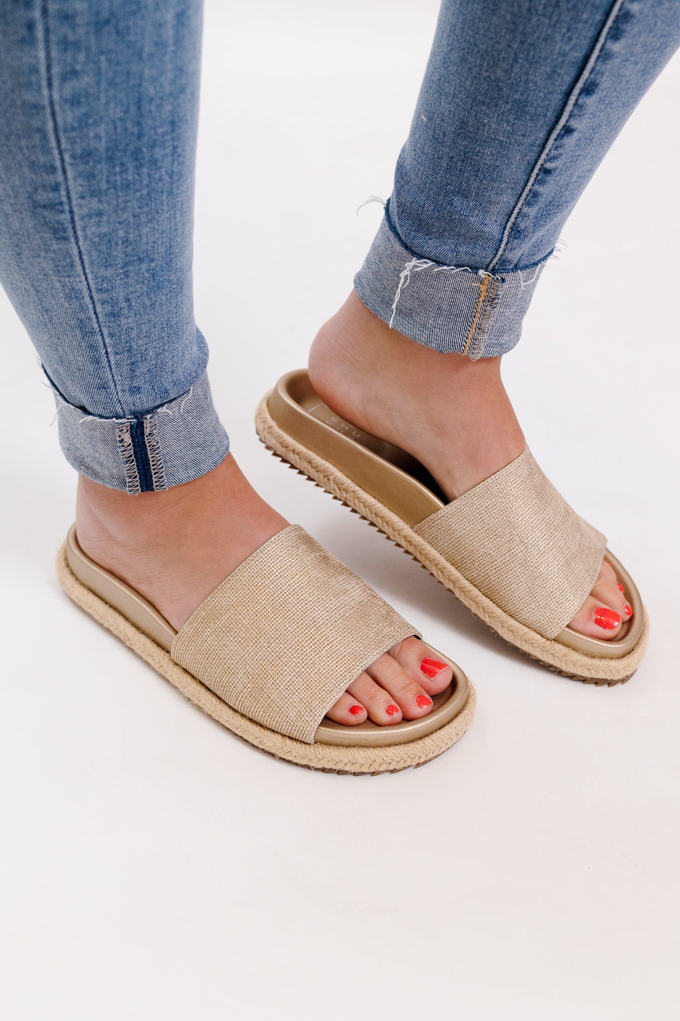 Crisanta Gold Woven Women's Shoe