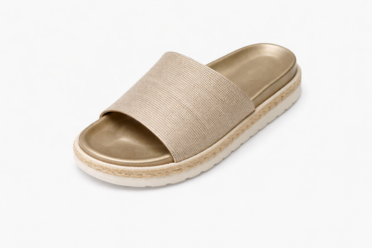 Crisanta Gold Woven Women's Shoe
