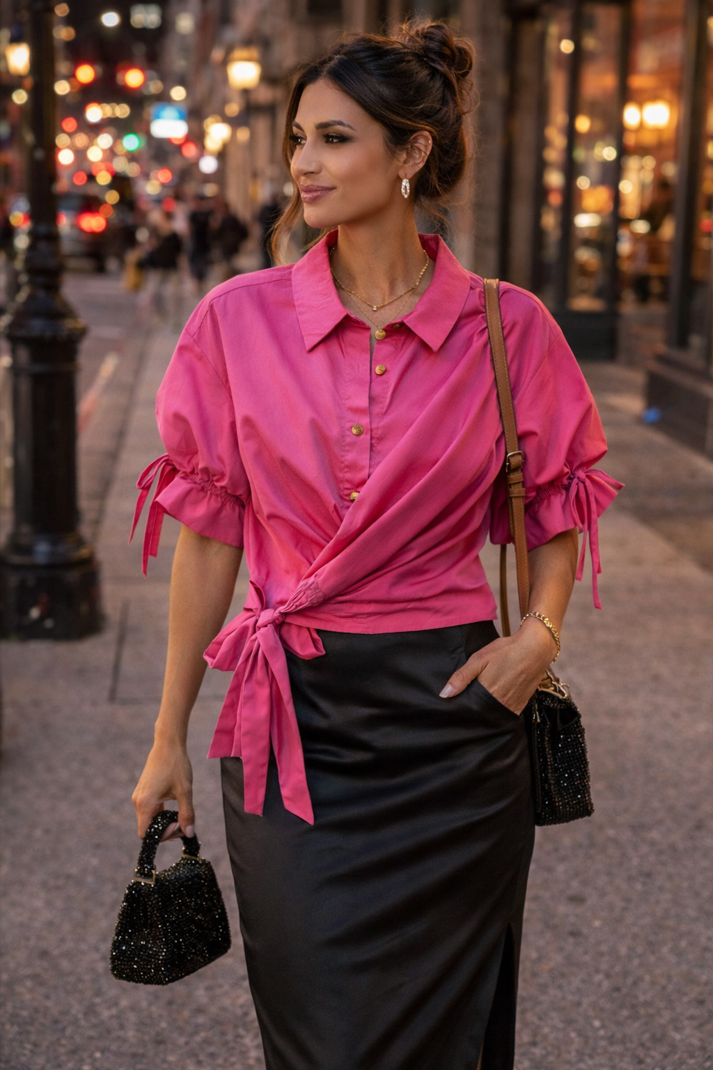 The Pretty in Pink Wrap Top