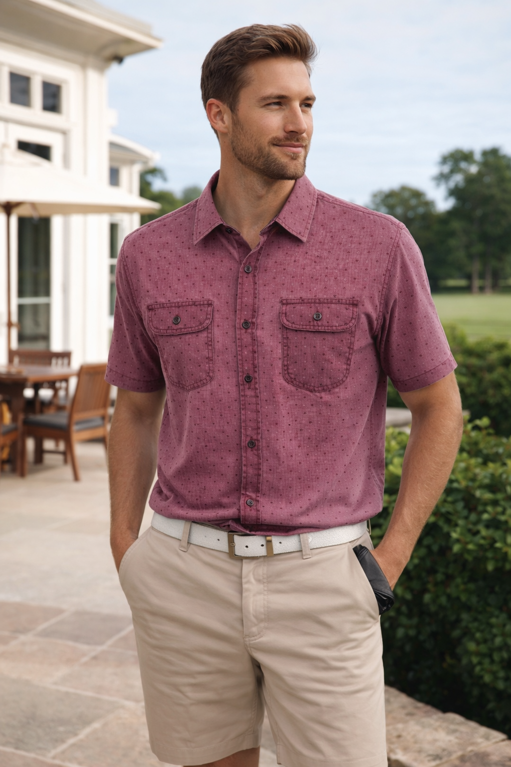 Gardendale Vintage Soft Dot Print Shirt