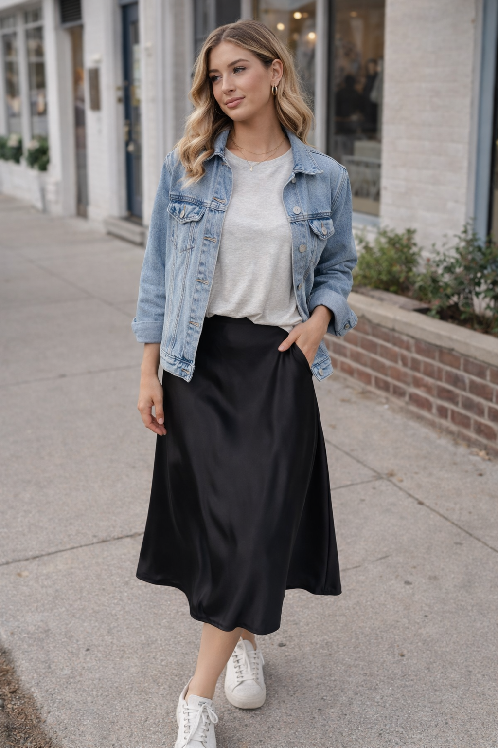 Afterglow Satin Skirt