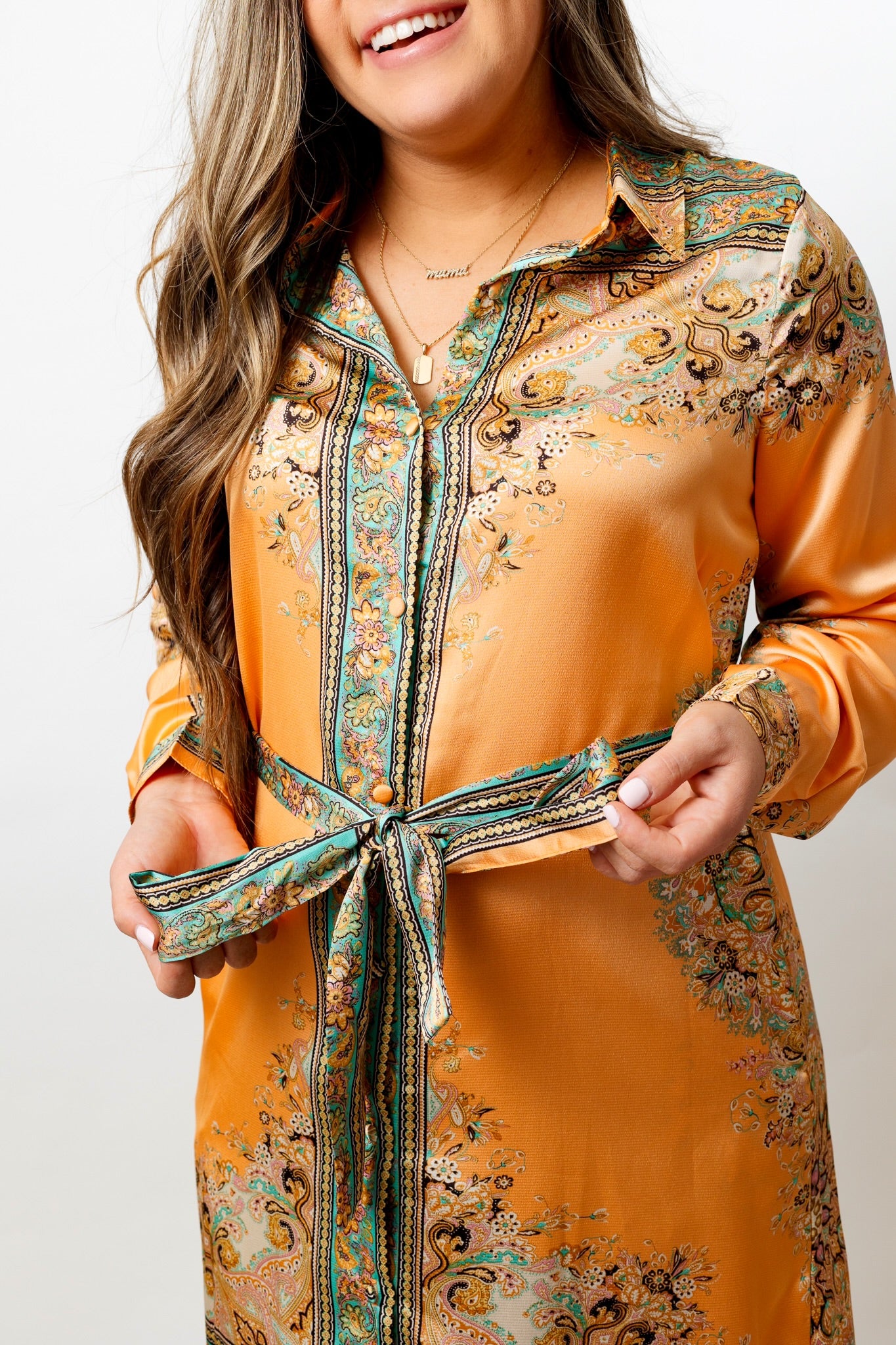 Sunset Serene Paisley Dress