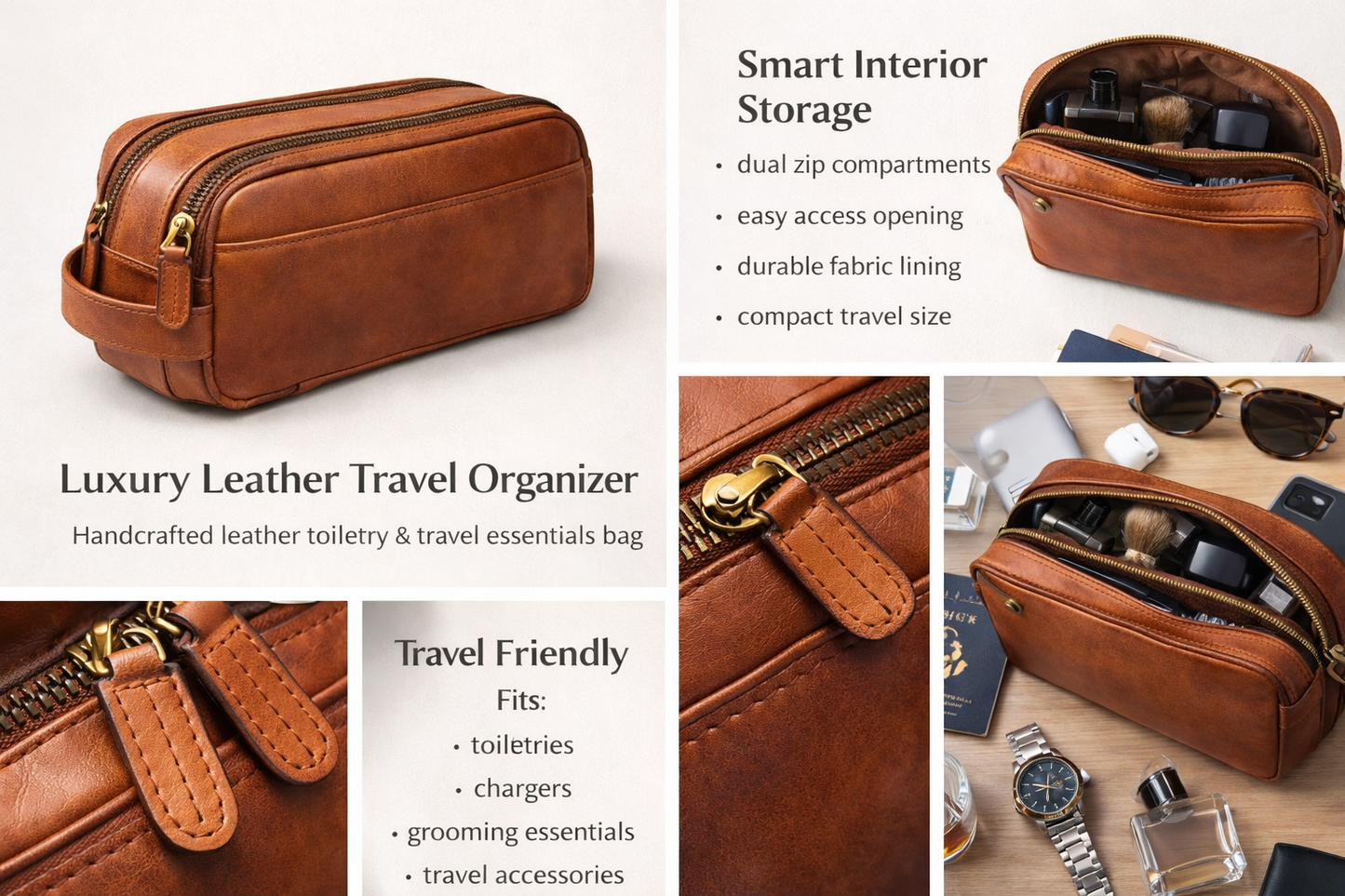 Leather Toiletry Bag