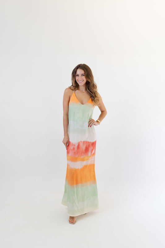 Seaside Sunrise Maxi Dress