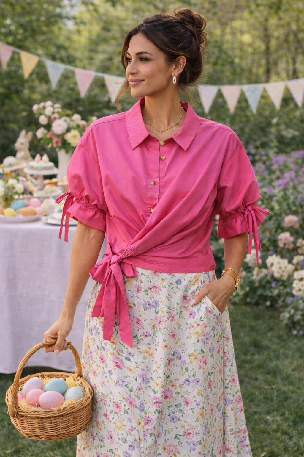 The Pretty in Pink Wrap Top