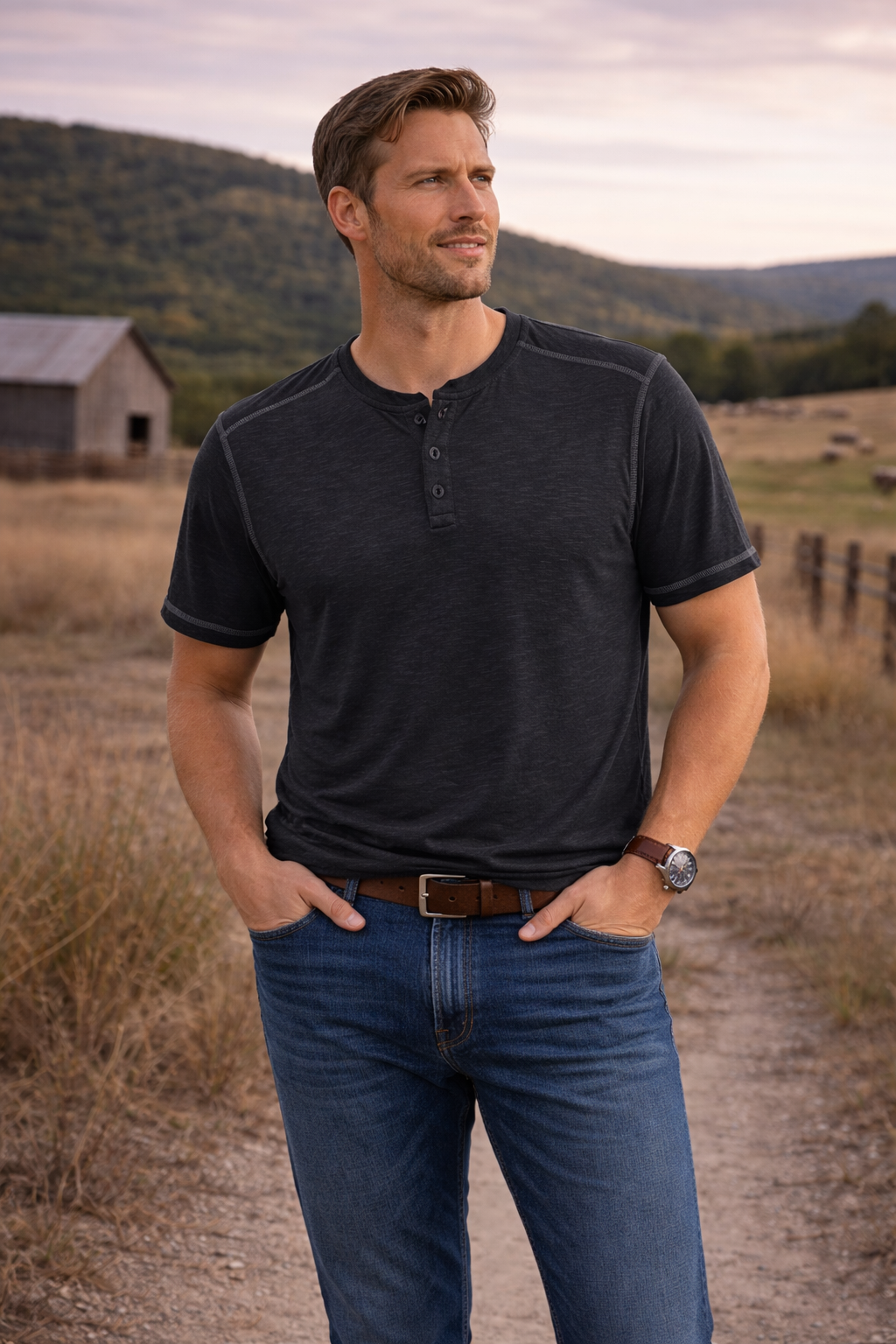 Momentum Performance Henley T-Shirt