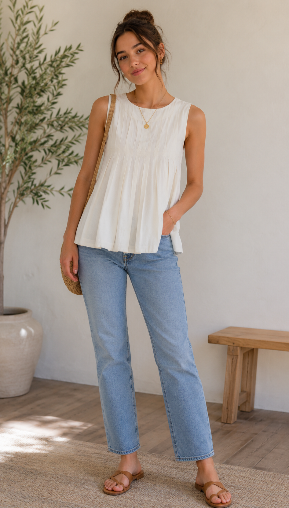 Modern Grace Pleated Top