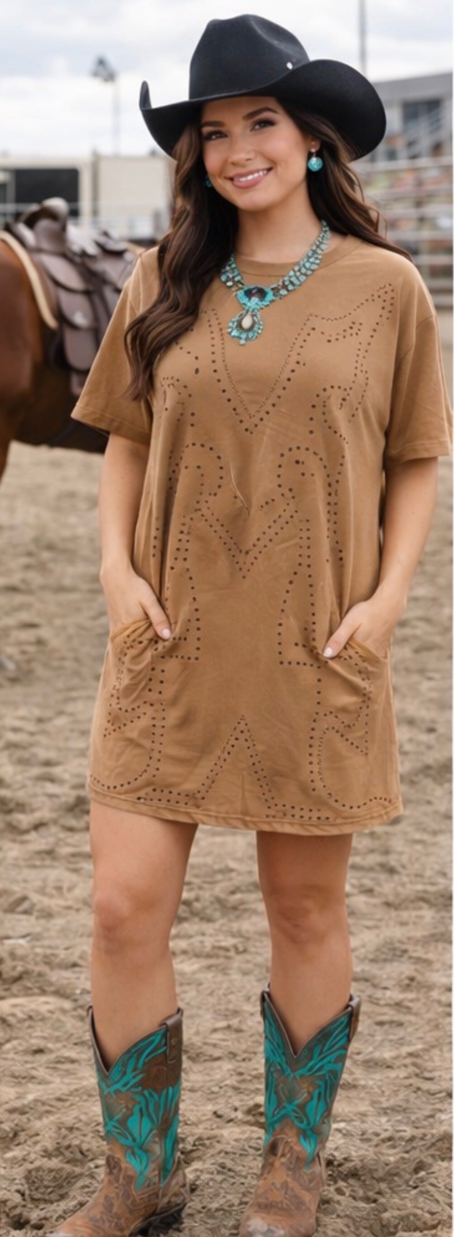 Dust Trail Studded Dress