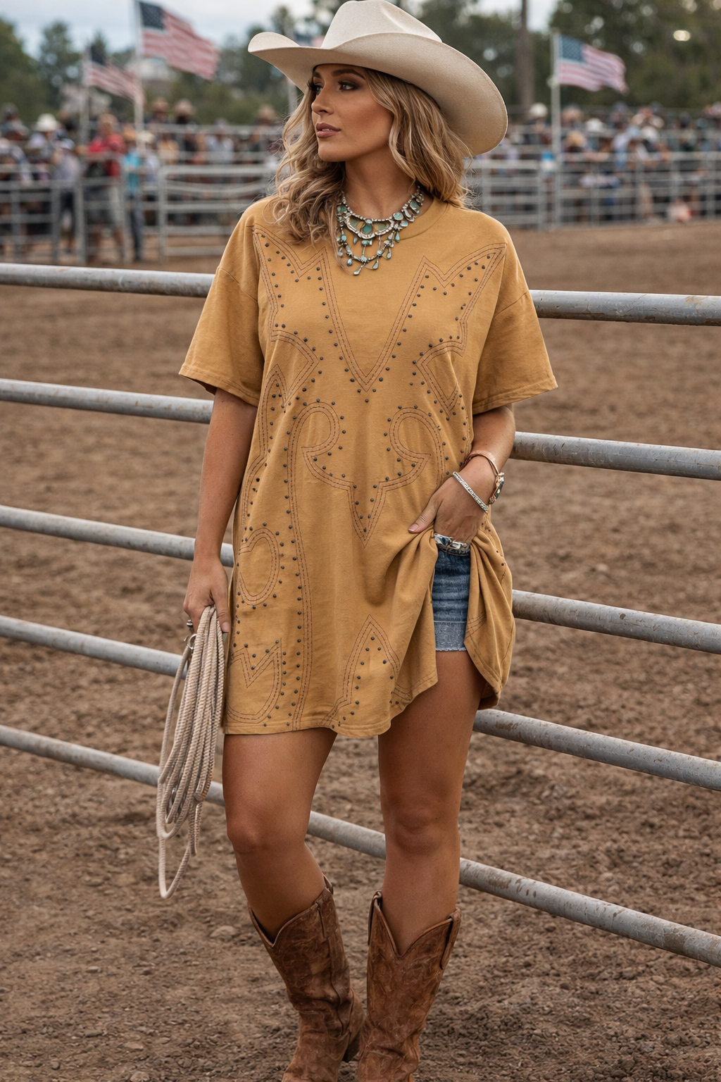 Dust Trail Studded Dress