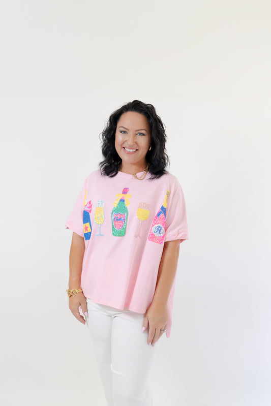 Cheers & Sparkles Oversized Tee