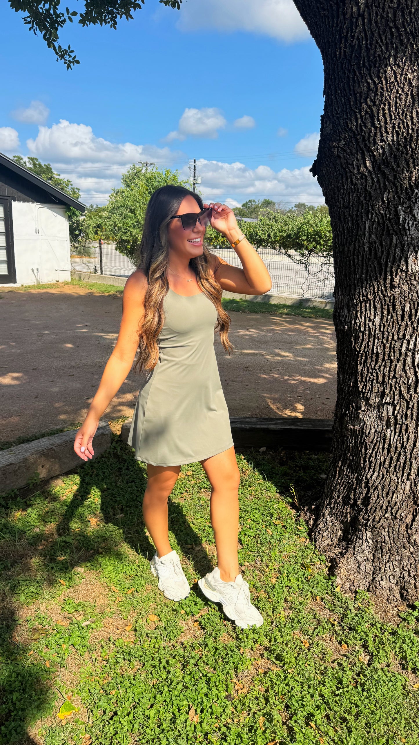 Olive Minimalist Dress