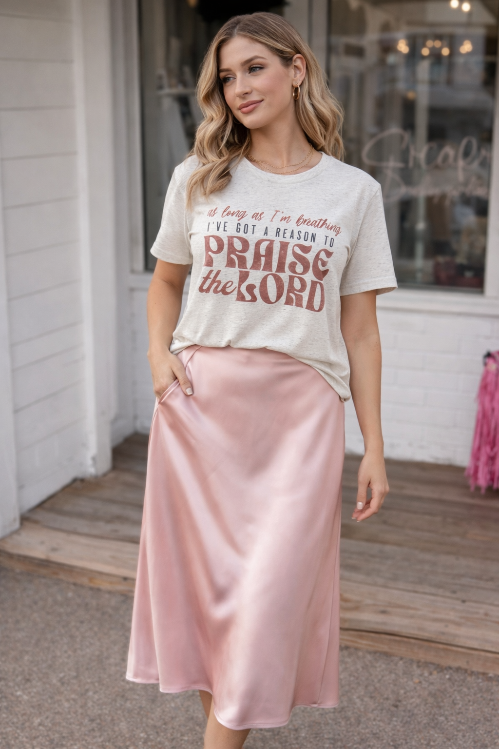 Afterglow Satin Skirt