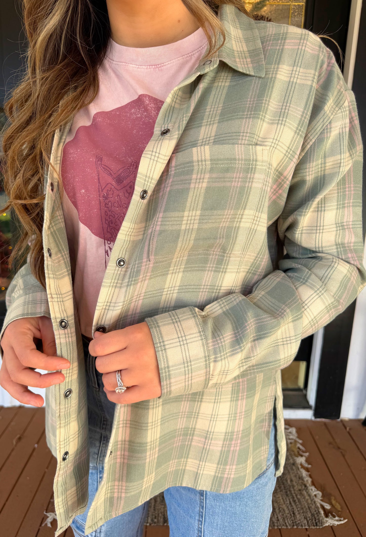 Trendy Plaid Flannel Top