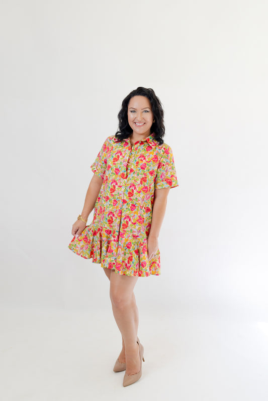 Petal Perfection Shift Dress