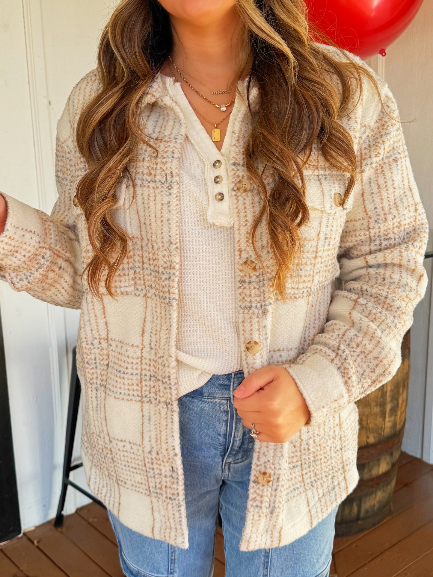 Textured Check Jacket