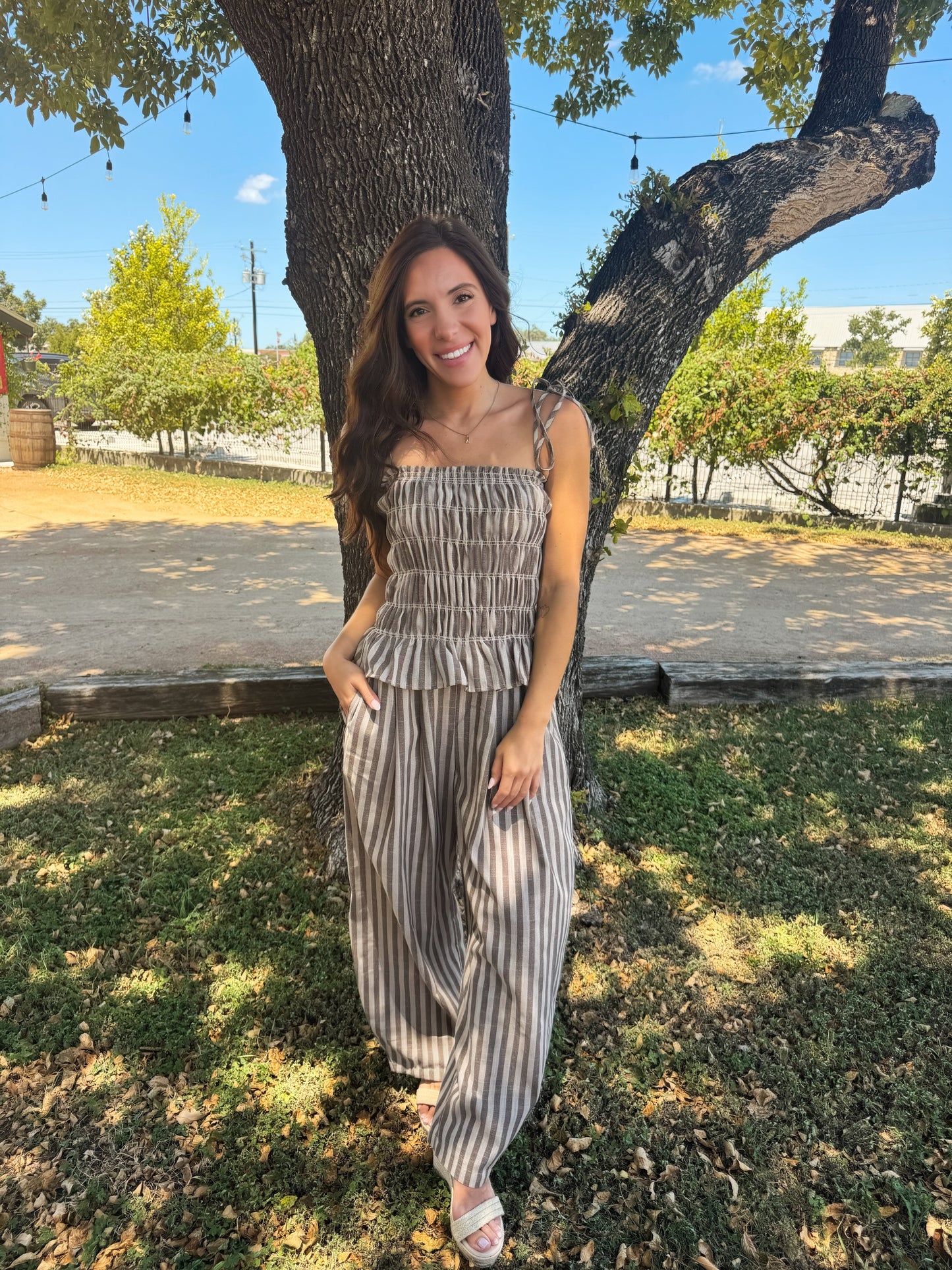 The Sunday Stroll Striped Jumpsuit