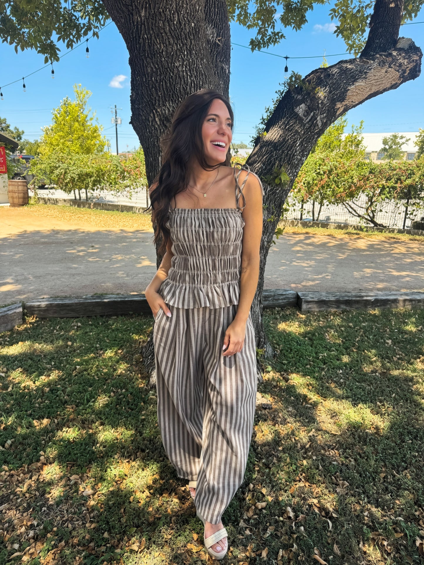 The Sunday Stroll Striped Jumpsuit