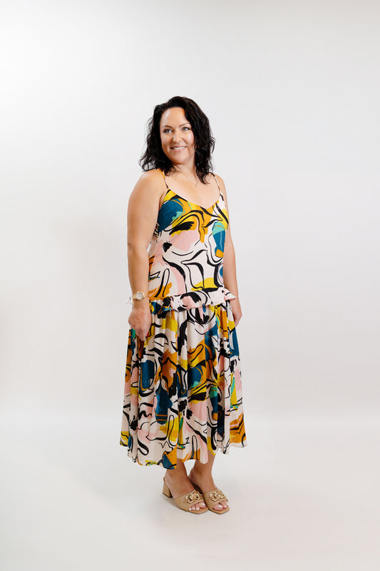 Abstract Garden Sundress