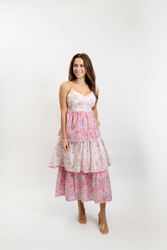 Vintage Romance Tiered Maxi Dress